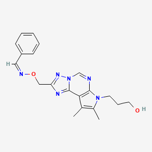 molecular formula C20H22N6O2 B4459956 benzaldehyde O-{[7-(3-hydroxypropyl)-8,9-dimethyl-7H-pyrrolo[3,2-e][1,2,4]triazolo[1,5-c]pyrimidin-2-yl]methyl}oxime 