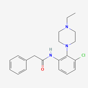 molecular formula C20H24ClN3O B4459978 N-[3-chloro-2-(4-ethyl-1-piperazinyl)phenyl]-2-phenylacetamide 