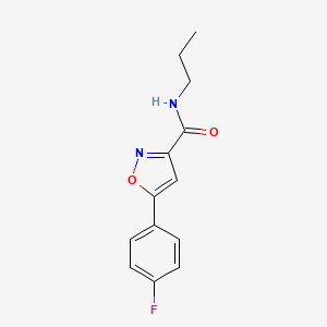 molecular formula C13H13FN2O2 B4460015 5-(4-fluorophenyl)-N-propyl-3-isoxazolecarboxamide 