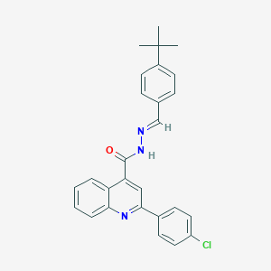 molecular formula C27H24ClN3O B446003 N'-(4-tert-butylbenzylidene)-2-(4-chlorophenyl)-4-quinolinecarbohydrazide 