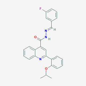 molecular formula C26H22FN3O2 B446004 N'-(3-fluorobenzylidene)-2-(2-isopropoxyphenyl)-4-quinolinecarbohydrazide 