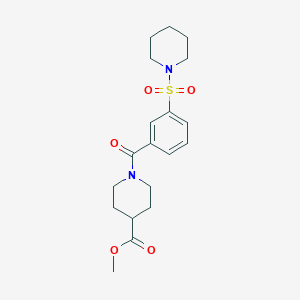 methyl 1-[3-(1-piperidinylsulfonyl)benzoyl]-4-piperidinecarboxylate