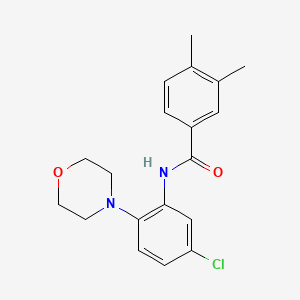 N-[5-chloro-2-(4-morpholinyl)phenyl]-3,4-dimethylbenzamide