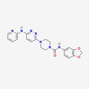 N-1,3-benzodioxol-5-yl-4-[6-(2-pyridinylamino)-3-pyridazinyl]-1-piperazinecarboxamide