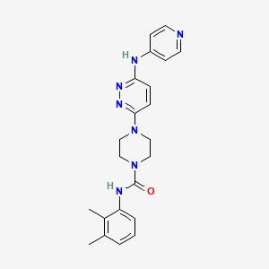molecular formula C22H25N7O B4460088 N-(2,3-dimethylphenyl)-4-[6-(4-pyridinylamino)-3-pyridazinyl]-1-piperazinecarboxamide 