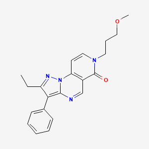molecular formula C21H22N4O2 B4460109 2-ethyl-7-(3-methoxypropyl)-3-phenylpyrazolo[1,5-a]pyrido[3,4-e]pyrimidin-6(7H)-one 