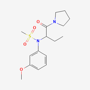 N-(3-methoxyphenyl)-N-[1-(1-pyrrolidinylcarbonyl)propyl]methanesulfonamide