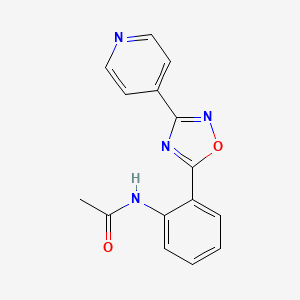 molecular formula C15H12N4O2 B4460117 N-{2-[3-(4-pyridinyl)-1,2,4-oxadiazol-5-yl]phenyl}acetamide 