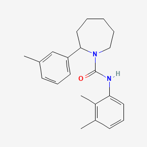 molecular formula C22H28N2O B4460135 N-(2,3-dimethylphenyl)-2-(3-methylphenyl)-1-azepanecarboxamide 