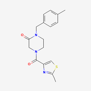 1-(4-methylbenzyl)-4-[(2-methyl-1,3-thiazol-4-yl)carbonyl]piperazin-2-one