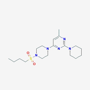 molecular formula C18H31N5O2S B4460162 4-[4-(butylsulfonyl)-1-piperazinyl]-6-methyl-2-(1-piperidinyl)pyrimidine 