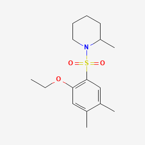 molecular formula C16H25NO3S B4460163 1-[(2-ethoxy-4,5-dimethylphenyl)sulfonyl]-2-methylpiperidine 