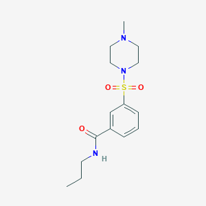molecular formula C15H23N3O3S B4460165 3-[(4-methyl-1-piperazinyl)sulfonyl]-N-propylbenzamide 