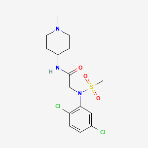 molecular formula C15H21Cl2N3O3S B4460177 N~2~-(2,5-dichlorophenyl)-N~1~-(1-methyl-4-piperidinyl)-N~2~-(methylsulfonyl)glycinamide 