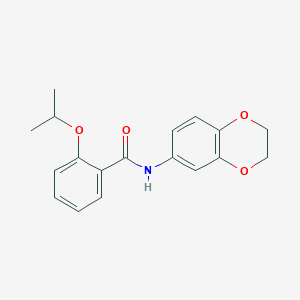molecular formula C18H19NO4 B4460193 N-(2,3-dihydro-1,4-benzodioxin-6-yl)-2-isopropoxybenzamide 