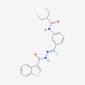 N-{3-[N-(1-benzothien-3-ylcarbonyl)ethanehydrazonoyl]phenyl}-2-ethylbutanamide