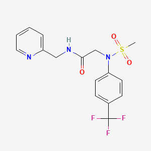 N~2~-(methylsulfonyl)-N~1~-(2-pyridinylmethyl)-N~2~-[4-(trifluoromethyl)phenyl]glycinamide