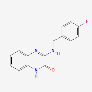 molecular formula C15H12FN3O B4460246 3-[(4-fluorobenzyl)amino]-2(1H)-quinoxalinone 