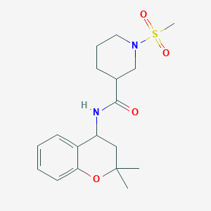 molecular formula C18H26N2O4S B4460253 N-(2,2-dimethyl-3,4-dihydro-2H-chromen-4-yl)-1-(methylsulfonyl)-3-piperidinecarboxamide 