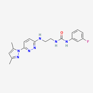 N-(2-{[6-(3,5-dimethyl-1H-pyrazol-1-yl)-3-pyridazinyl]amino}ethyl)-N'-(3-fluorophenyl)urea