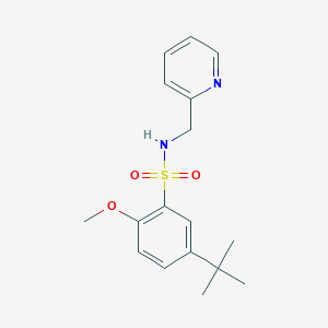 5-tert-butyl-2-methoxy-N-(2-pyridinylmethyl)benzenesulfonamide