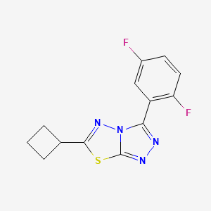 molecular formula C13H10F2N4S B4460274 6-cyclobutyl-3-(2,5-difluorophenyl)[1,2,4]triazolo[3,4-b][1,3,4]thiadiazole 