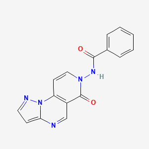 molecular formula C16H11N5O2 B4460286 N-(6-oxopyrazolo[1,5-a]pyrido[3,4-e]pyrimidin-7(6H)-yl)benzamide 