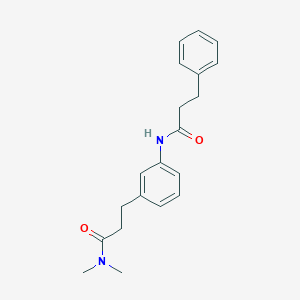 molecular formula C20H24N2O2 B4460288 N-{3-[3-(dimethylamino)-3-oxopropyl]phenyl}-3-phenylpropanamide 