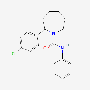 molecular formula C19H21ClN2O B4460291 2-(4-chlorophenyl)-N-phenyl-1-azepanecarboxamide 