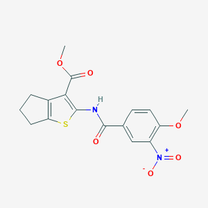 methyl 2-({3-nitro-4-methoxybenzoyl}amino)-5,6-dihydro-4H-cyclopenta[b]thiophene-3-carboxylate