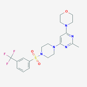 4-[2-methyl-6-(4-{[3-(trifluoromethyl)phenyl]sulfonyl}-1-piperazinyl)-4-pyrimidinyl]morpholine