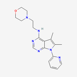 5,6-dimethyl-N-[2-(4-morpholinyl)ethyl]-7-(2-pyridinyl)-7H-pyrrolo[2,3-d]pyrimidin-4-amine