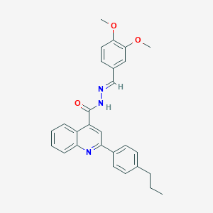 N'-(3,4-dimethoxybenzylidene)-2-(4-propylphenyl)-4-quinolinecarbohydrazide