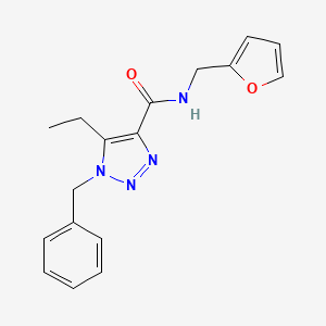molecular formula C17H18N4O2 B4460332 1-benzyl-5-ethyl-N-(2-furylmethyl)-1H-1,2,3-triazole-4-carboxamide 