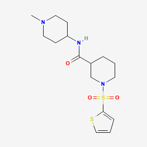 molecular formula C16H25N3O3S2 B4460345 N-(1-methyl-4-piperidinyl)-1-(2-thienylsulfonyl)-3-piperidinecarboxamide 
