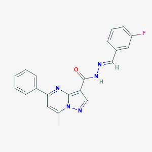 N'-(3-fluorobenzylidene)-7-methyl-5-phenylpyrazolo[1,5-a]pyrimidine-3-carbohydrazide