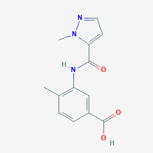 4-methyl-3-{[(1-methyl-1H-pyrazol-5-yl)carbonyl]amino}benzoic acid