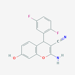 2-amino-4-(2,5-difluorophenyl)-7-hydroxy-4H-chromene-3-carbonitrile