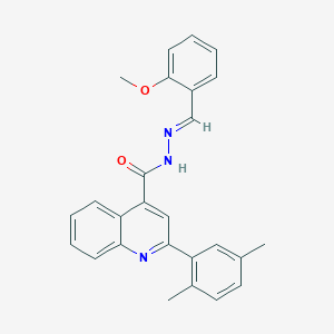 molecular formula C26H23N3O2 B446042 2-(2,5-dimethylphenyl)-N'-(2-methoxybenzylidene)-4-quinolinecarbohydrazide 