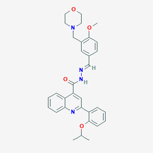 2-(2-isopropoxyphenyl)-N'-[4-methoxy-3-(4-morpholinylmethyl)benzylidene]-4-quinolinecarbohydrazide