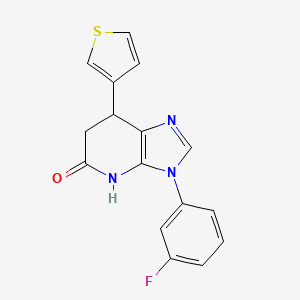 3-(3-fluorophenyl)-7-(3-thienyl)-3,4,6,7-tetrahydro-5H-imidazo[4,5-b]pyridin-5-one