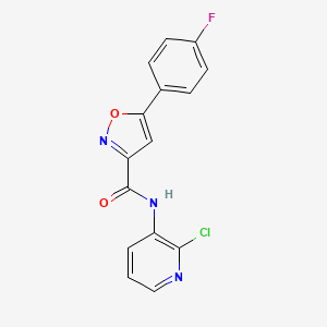 molecular formula C15H9ClFN3O2 B4460436 N-(2-chloro-3-pyridinyl)-5-(4-fluorophenyl)-3-isoxazolecarboxamide 