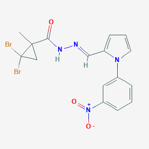 2,2-dibromo-N'-[(1-{3-nitrophenyl}-1H-pyrrol-2-yl)methylene]-1-methylcyclopropanecarbohydrazide