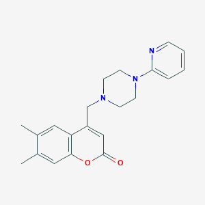 6,7-dimethyl-4-{[4-(2-pyridinyl)-1-piperazinyl]methyl}-2H-chromen-2-one