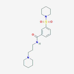 N-[3-(1-piperidinyl)propyl]-3-(1-piperidinylsulfonyl)benzamide