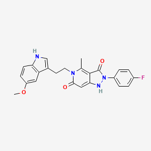 2-(4-fluorophenyl)-5-[2-(5-methoxy-1H-indol-3-yl)ethyl]-4-methyl-1H-pyrazolo[4,3-c]pyridine-3,6(2H,5H)-dione