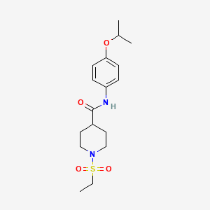 molecular formula C17H26N2O4S B4460485 1-(ethylsulfonyl)-N-(4-isopropoxyphenyl)-4-piperidinecarboxamide 