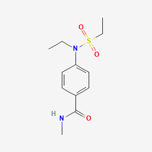 molecular formula C12H18N2O3S B4460503 4-[ethyl(ethylsulfonyl)amino]-N-methylbenzamide 