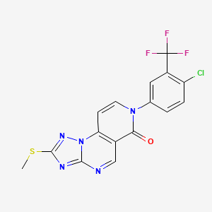 7-[4-chloro-3-(trifluoromethyl)phenyl]-2-(methylthio)pyrido[3,4-e][1,2,4]triazolo[1,5-a]pyrimidin-6(7H)-one