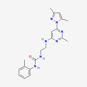 N-(2-{[6-(3,5-dimethyl-1H-pyrazol-1-yl)-2-methyl-4-pyrimidinyl]amino}ethyl)-N'-(2-methylphenyl)urea